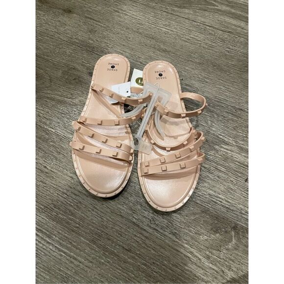 Shade & Shore Light Blush Pink Liv Jelly Sandals Women’s 11 New - Picture 1 of 5